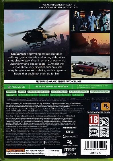 Grand Theft Auto V - XBOX 360 (B Grade) (Genbrug)